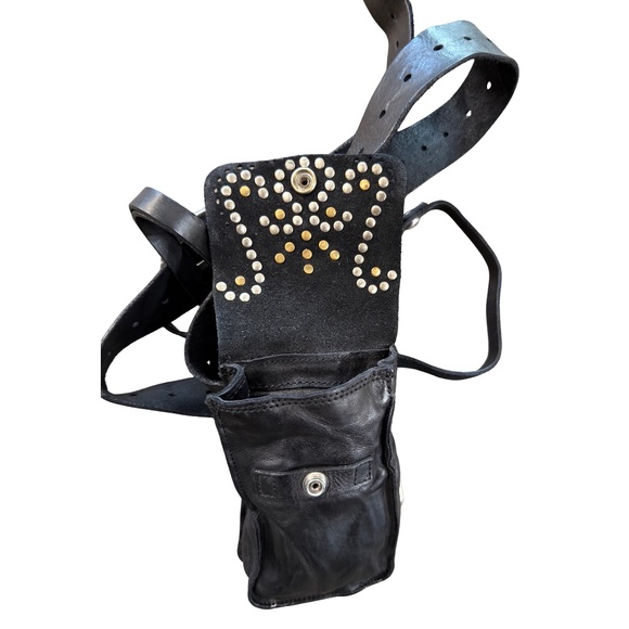 Black Campomaggi Studded Belt Bag - Picture 3 of 3